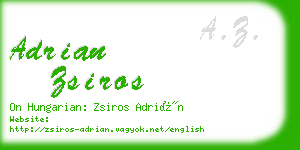 adrian zsiros business card